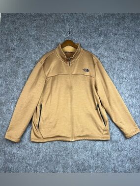 The North Face Tan Fleece Jacket with Logo Tag Men’s Size 2XL